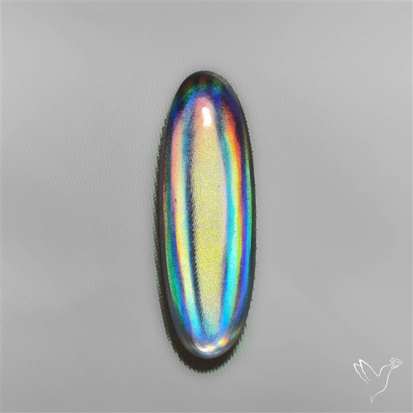 Long Rainbow Disco Quartz (Upclcled CD & Quartz Doublet)