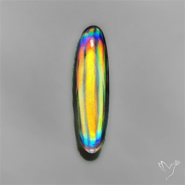 Long Rainbow Disco Quartz (Upclcled CD & Quartz Doublet)