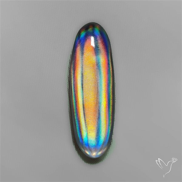 Long Rainbow Disco Quartz (Upclcled CD & Quartz Doublet)
