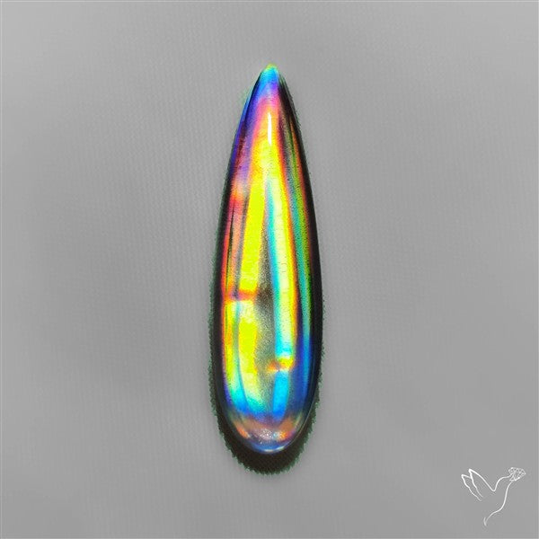 Long Rainbow Disco Quartz (Upclcled CD & Quartz Doublet)