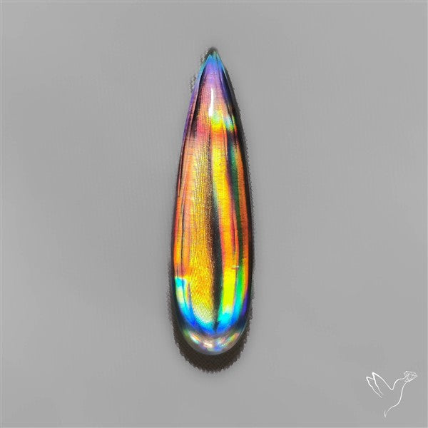 Long Rainbow Disco Quartz (Upclcled CD & Quartz Doublet)