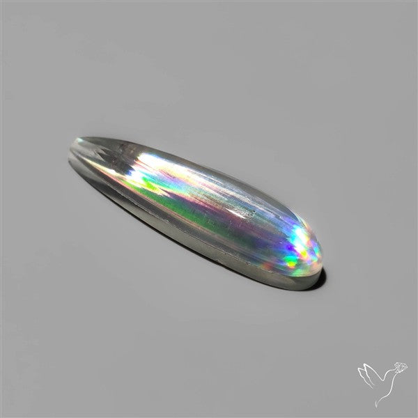 Long Rainbow Disco Quartz (Upclcled CD & Quartz Doublet)