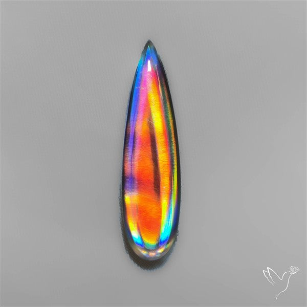 Long Rainbow Disco Quartz (Upclcled CD & Quartz Doublet)