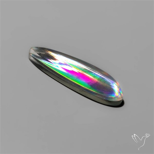 Long Rainbow Disco Quartz (Upclcled CD & Quartz Doublet)
