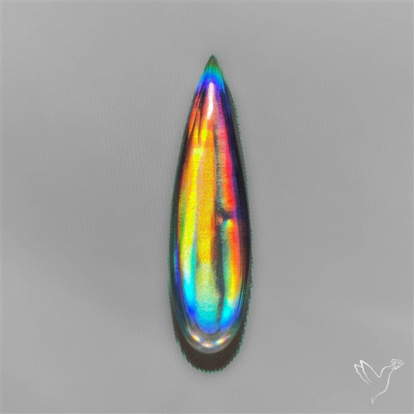 Long Rainbow Disco Quartz (Upclcled CD & Quartz Doublet)