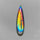 Long Rainbow Disco Quartz (Upclcled CD & Quartz Doublet)