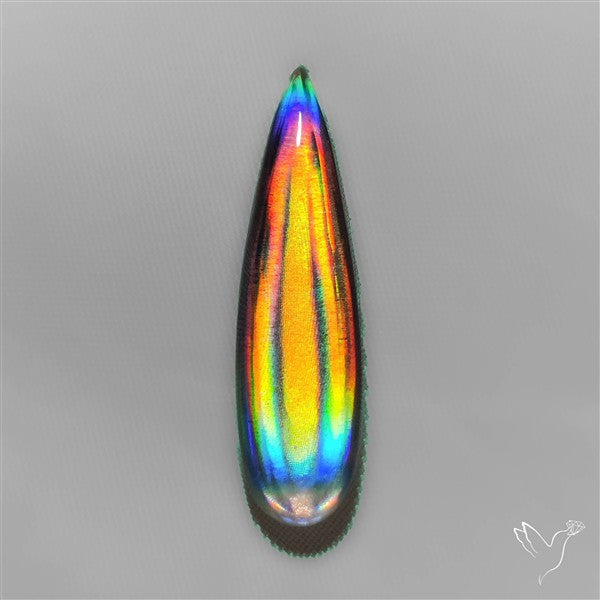 Long Rainbow Disco Quartz (Upclcled CD & Quartz Doublet)