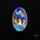 Rose Cut Rainbow Disco Quartz (Upclcled CD & Quartz Doublet)