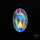 Rose Cut Rainbow Disco Quartz (Upclcled CD & Quartz Doublet)