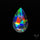 Rose Cut Rainbow Disco Quartz (Upclcled CD & Quartz Doublet)