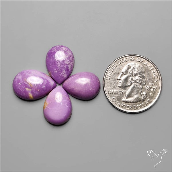 Calibrated Phosphosiderite Drops Cabochons Lot