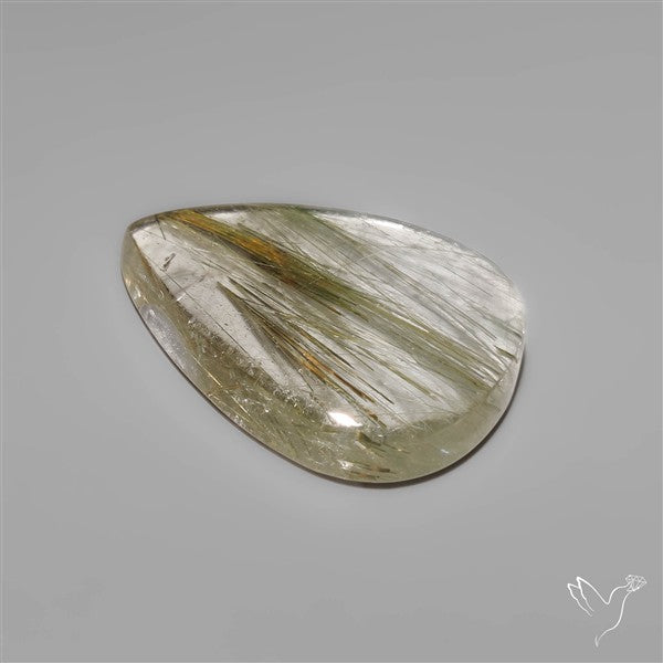 Green Rutilated Quartz Cabochon