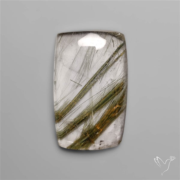 Green Rutilated Quartz Cabochon