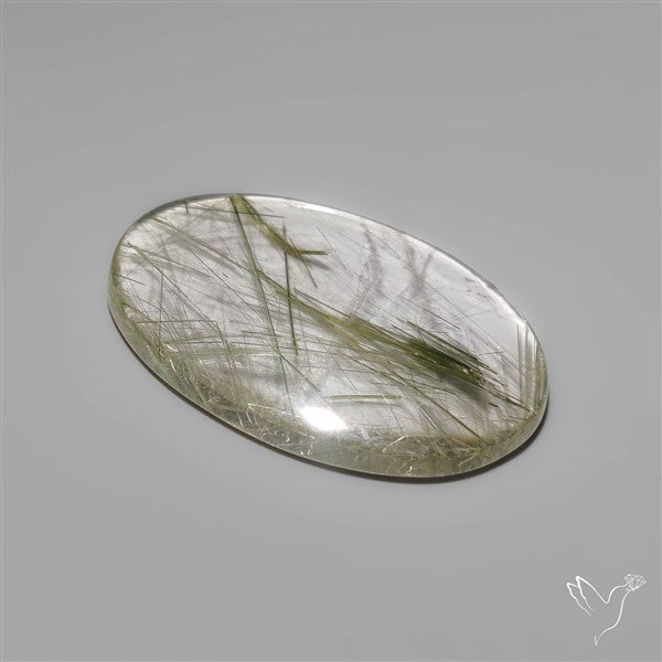 Green Rutilated Quartz Cabochon
