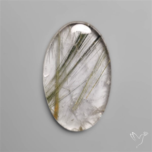 Green Rutilated Quartz Cabochon