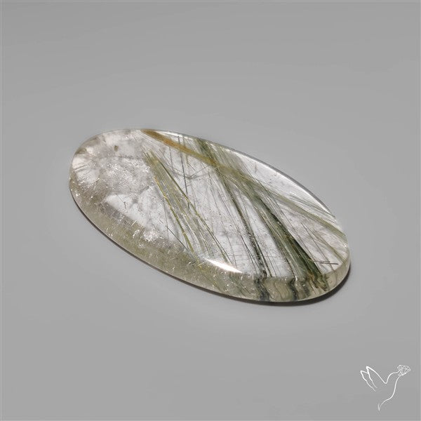 Green Rutilated Quartz Cabochon