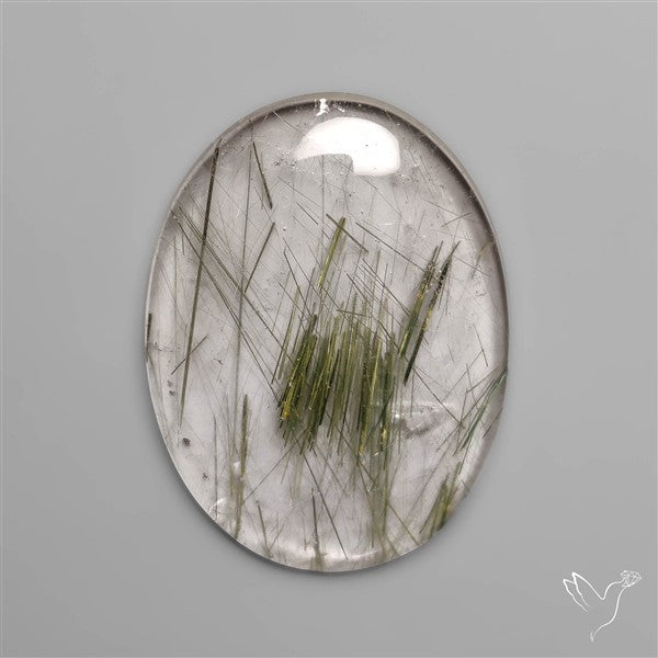 Green Rutilated Quartz Cabochon
