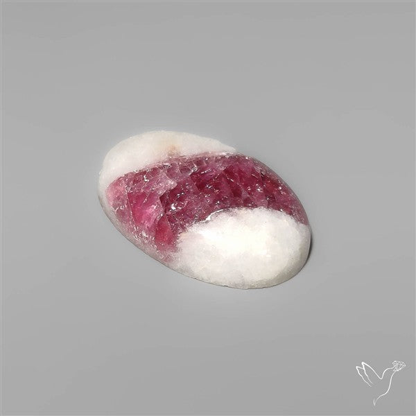 Rubellite Tourmaline in Quartz Cabochon