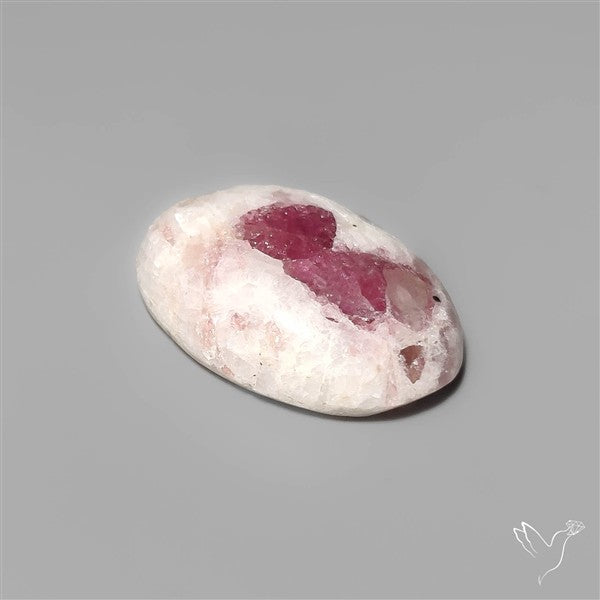Rubellite Tourmaline in Quartz Cabochon