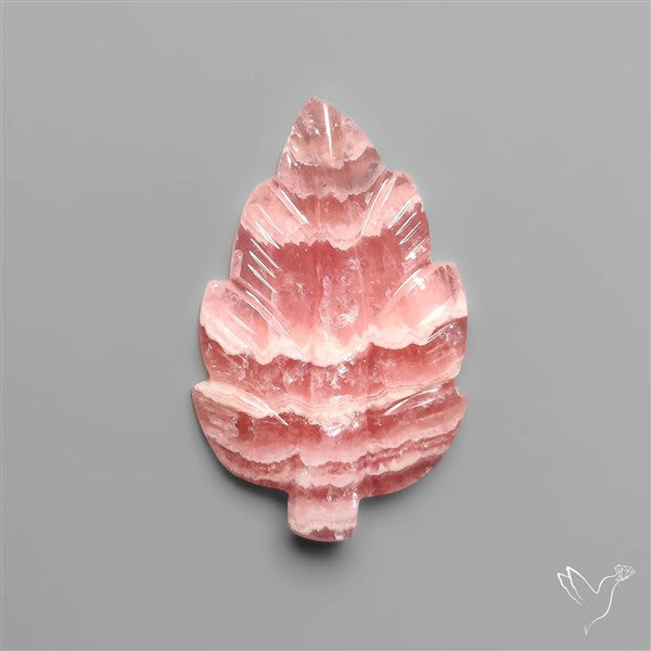 Handcarved Rhodochrosite Leaf