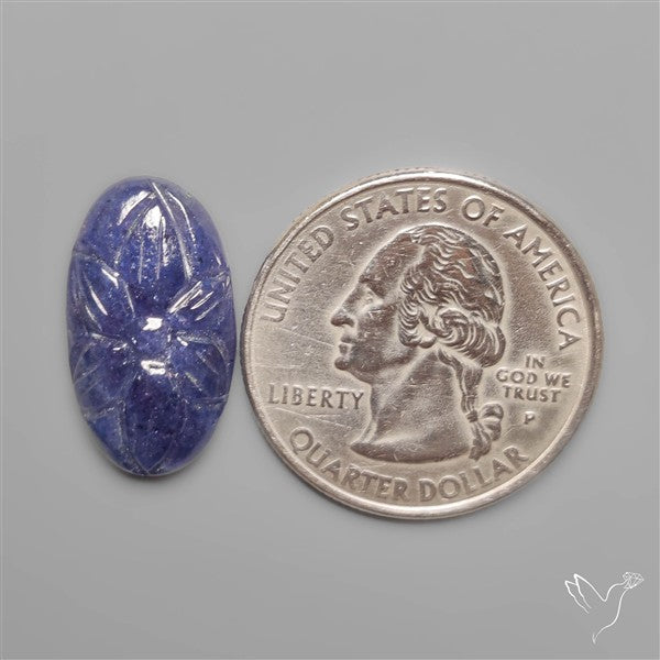 Iolite Mughal Carving