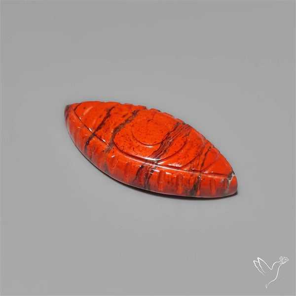 Snake Skin Jasper Evil Eye Carving