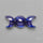 Blue Goldstone Triple Moon Carving