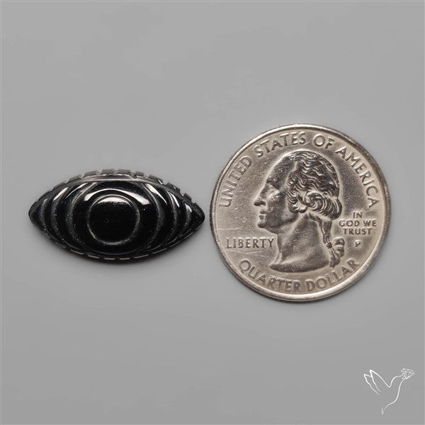 Black Onyx Eye Carving