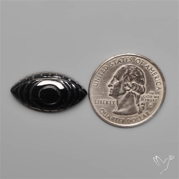 Black Onyx Eye Carving