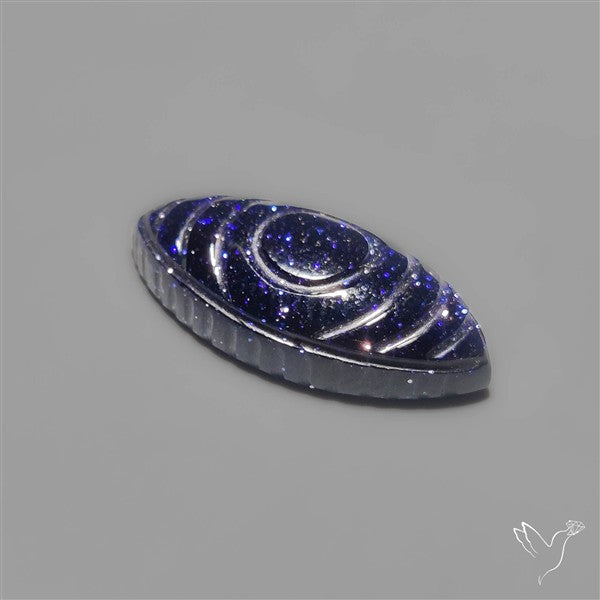 Blue Goldstone Evil Eye Carving