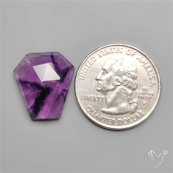 Rose Cut Chevron Amethyst Coffin