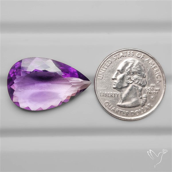 Faceted Large Brazilian Amethyst Drop