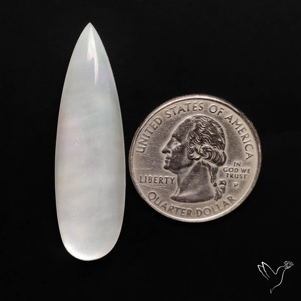 Himalayan Quartz And Mother of Pearl Doublet