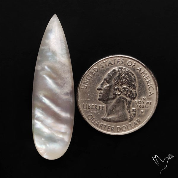 Himalayan Quartz And Mother of Pearl Doublet
