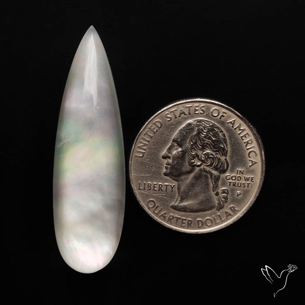 Himalayan Quartz And Mother of Pearl Doublet