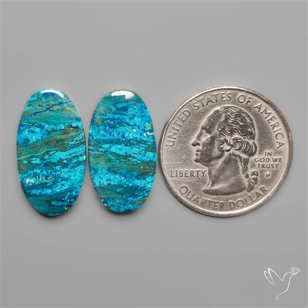 Peruvian Chrysocolla Pair