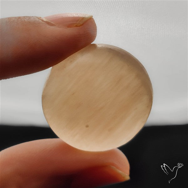 Peach Selenite Cabochon