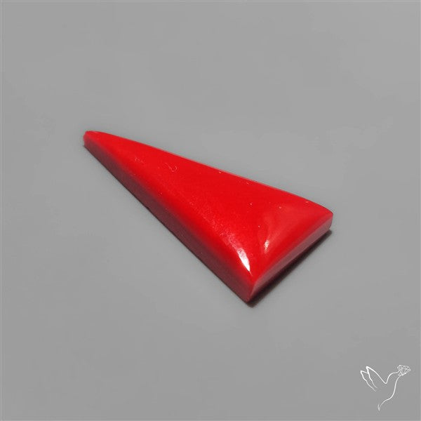 Red Rosarita Gold Slag Cabochon