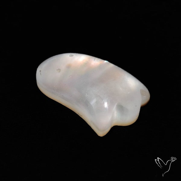 Himalayan Quartz With Mother Of Pearl Ghost Carving Doublet