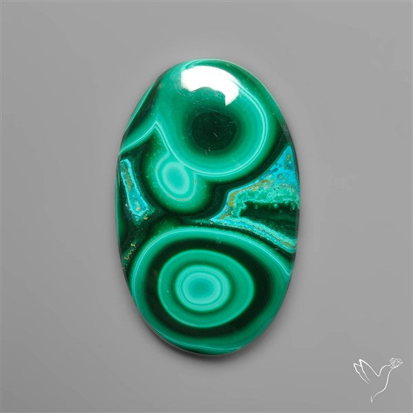 Chrysocolla In Malachite Cabochon