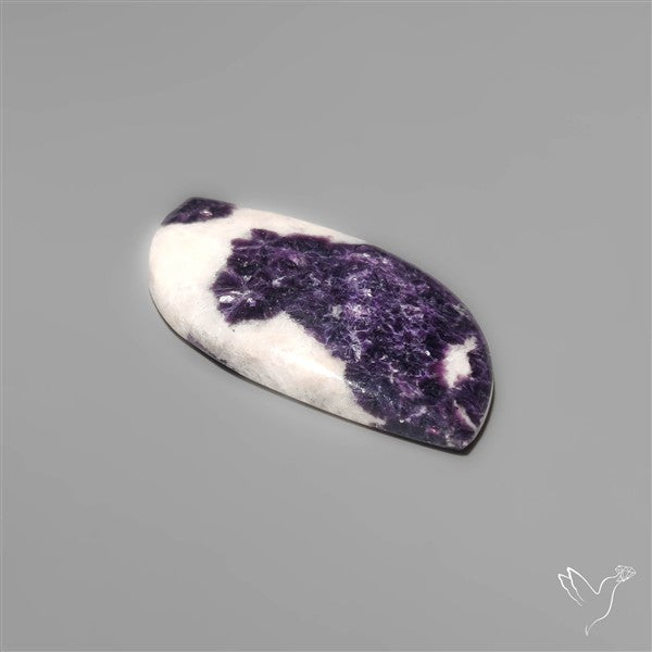 Purple Lepidolite with Quartz Cabochon