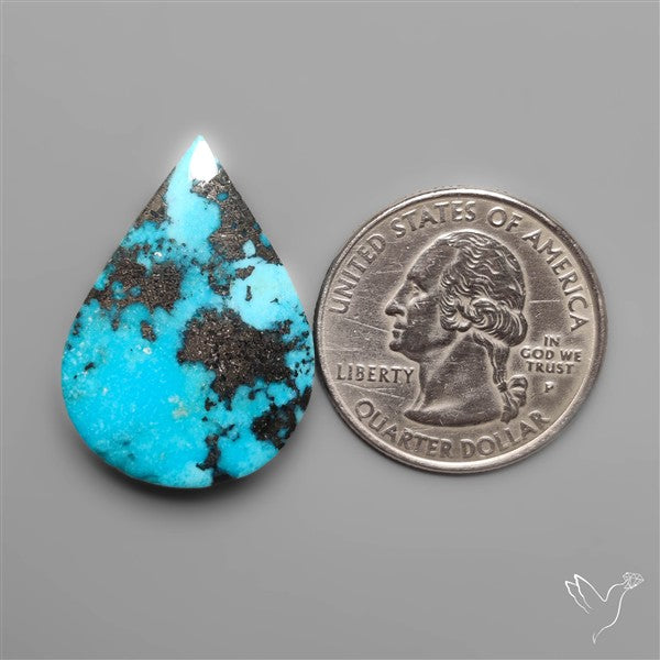 Morenci Turquoise with Pyrite Cabochon
