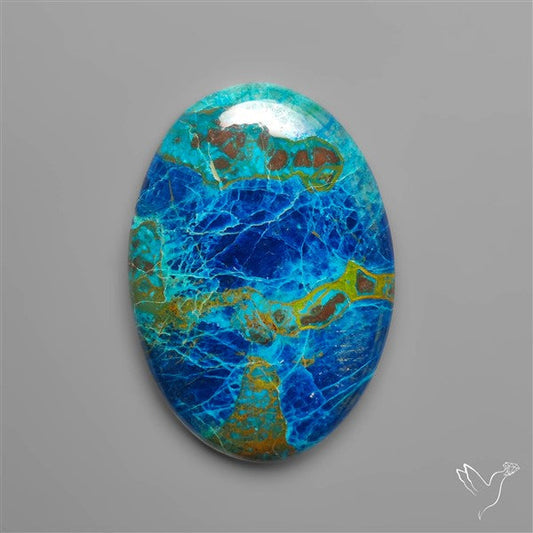 Chrysocolla In Shattuckite Cabochon