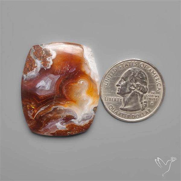 Mexican Fire Agate Cabochon