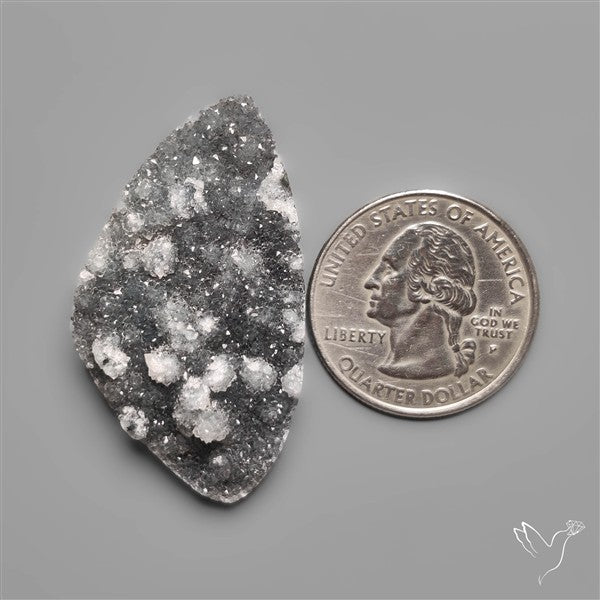 Rare Natural Black Quartz Druzy