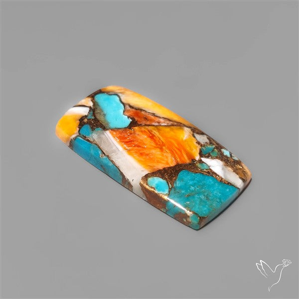 Spiny Oyster Mohave Turquoise Cabochon