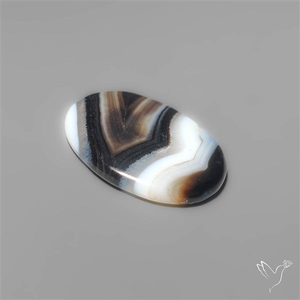 Black Banded Agate Cabochon