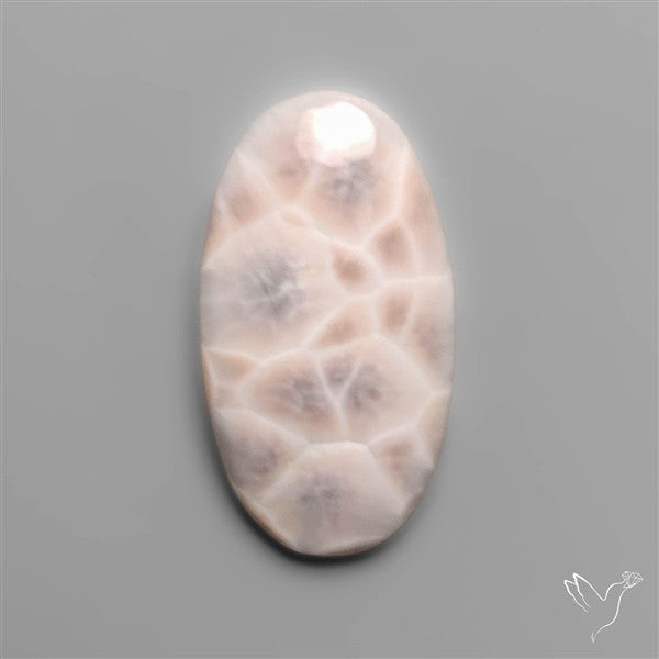 Indonesian Natrolite Cabochon (aka Pink Larimar)