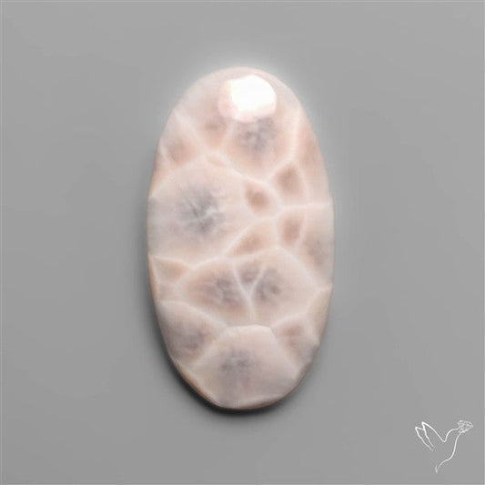 Indonesian Natrolite Cabochon (aka Pink Larimar)
