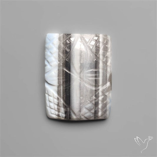 Owyhee Blue Opal Mughal Carving